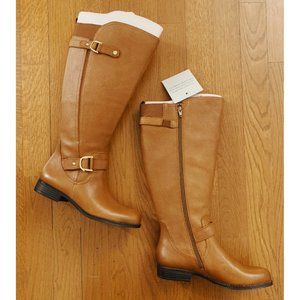 Naturalizer Jenelle Leather Wide Calf Riding Boot